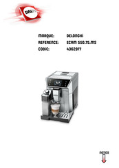 De'Longhi ECAM55 55 Serie Mode D'emploi