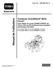 Toro GrandStand Multi Force Manuel De L'utilisateur