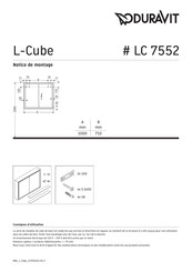 DURAVIT L-Cube LC 7552 Notice De Montage