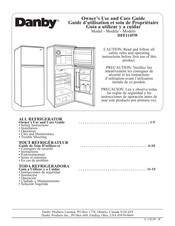 Danby DFF1145W Guide D'utilisation Et Soins De Propriètaire