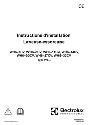 Electrolux Professional WH6-20CV Instructions D'installation