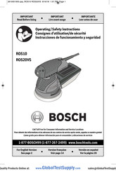 Bosch ROS10 Consignes D'utilisation/De Sécurité