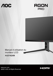 AOC Agon Pro AG274QXM Manuel D'utilisation