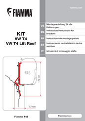 Fiamma VW T4 Instructions De Montage