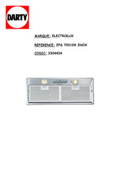 Electrolux EFG 70310X Notice D'utilisation