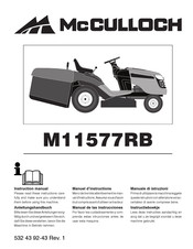 McCulloch M11577RB Manuel D'instructions