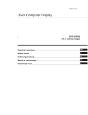 Sony CPD-17F03 Mode D'emploi