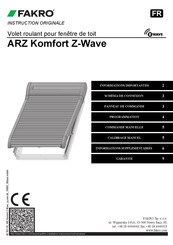 fakro ARZ Komfort Z-Wawe Instruction Originale