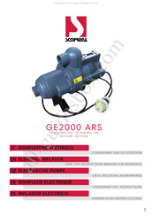 SCOPREGA GE2000 ARS Conserver Ces Instructions