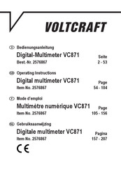 VOLTCRAFT VC871 Mode D'emploi