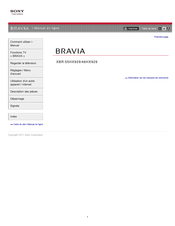 Sony BRAVIA XBR-55HX929 Manuel En Ligne