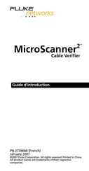 Fluke Networks MicroScanner2 Guide D'introduction