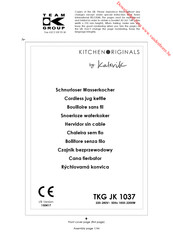 Team kalorik KITCHEN ORIGINALS TKG JK 1037 Mode D'emploi
