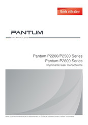 Pantum P2600 Série Guide De L'utilisateur