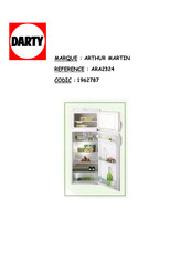 Electrolux ARTHUR MARTIN ARA 2324 Notice D'utilisation