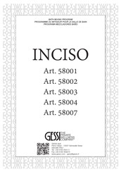 Gessi INCISO 58002 Instructions De Montage