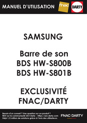 Samsung HW-S800B Manuel Complet
