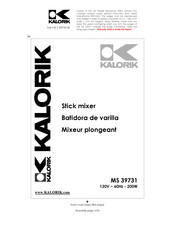 Kalorik MS 39731 Mode D'emploi