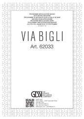 Gessi VIA BIGLI 62033 Instructions D'installation