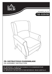 HOMCOM 700-028V80 Instructions D'assemblage