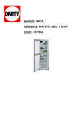 Miele KFN 8701 SE ed-1 Notice D'installation Et De Montage