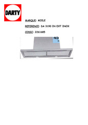 Miele 2261685 Notice D'utilisation Et De Montage