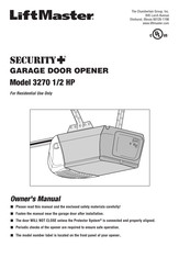 Chamberlain LiftMaster Security + 3270 1/2 HP Manuel D'instructions