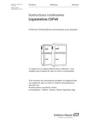Endress+Hauser Liquistation CSF48 Instructions Condensées