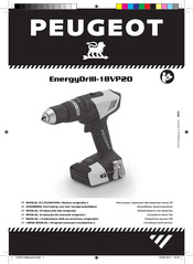 PEUGEOT EnergyDrill-18VP20 Manuel D'utilisation