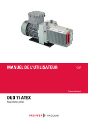 Pfeiffer Vacuum DUO 11 ATEX Manuel De L'utilisateur