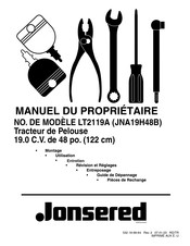 Jonsered JNA19H48B Manuel Du Propriétaire