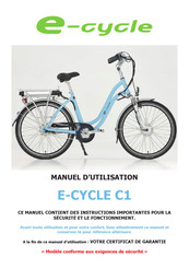 Neomouv E-CYCLE C1 Manuel D'utilisation