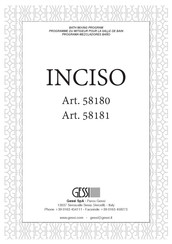 Gessi INCISO 58180 Instructions D'installation