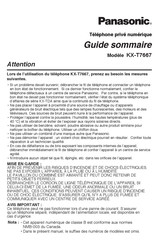 Panasonic KX-T7667 Guide Sommaire