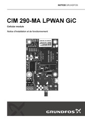 Grundfos CIM 290-MA LPWAN GiC Notice D'installation Et De Fonctionnement