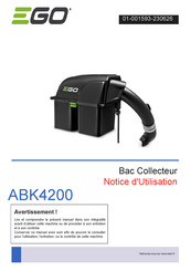 EGO ABK4200 Notice D'utilisation