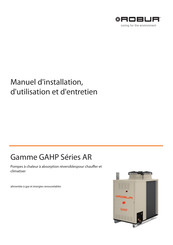 Robur GAHP-AR std Manuel D'installation, D'utilisation Et D'entretien