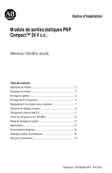 Allen-Bradley 1769-OB16 B Serie Notice D'installation