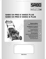 Sabo 54-PRO K VARIO PLUS Livret D'entretien