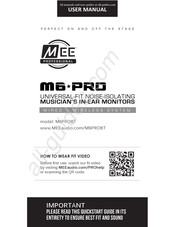 MEE AUDIO Professional M6PROBT Mode D'emploi