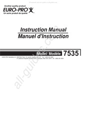 Euro-Pro 7535 Manuel D'instruction