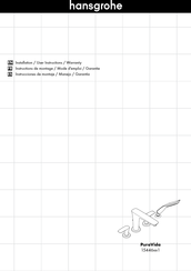 Hansgrohe PuraVida 15446 1 Serie Instructions De Montage / Mode D'emploi / Garantie