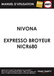 Nivona CafeRomatica NICR6 Série Mode D'emploi Et Recommandations D'utilisation