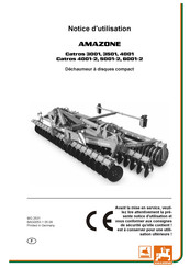 Amazone Catros 4001 CATROS 4001-2 Notice D'utilisation