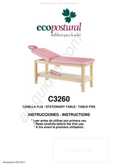 ECOPOSTURAL C3260 Instructions