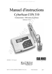 EUTECH INSTRUMENTS CyberScan CON 510 Manuel D'instructions