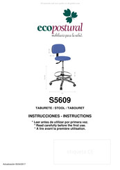 ECOPOSTURAL S5609 Instructions