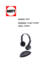 Sony MDR-IF240RK Mode D'emploi