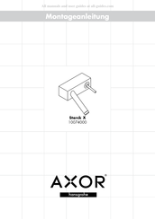 Hansgrohe AXOR Starck X 10074000 Instructions D'installation