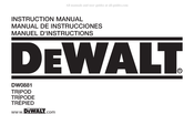 DeWalt DW0881 Manuel D'instructions